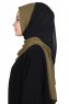 Ylva - Khaki & Zwart Praktisch Chiffon Hijab
