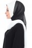 Ylva - Wit & Zwart Praktisch Chiffon Hijab