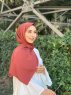 Zahra - Baksteenrood Crêpe Hijab - Mirach