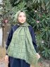 Zakiyah - Katoenen Hijab In Khaki Patroon