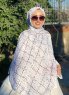 Zakiyah - Katoenen Hijab In Wit Patroon
