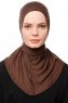 Zeliha - Bruin Praktisch Viscose Hijab