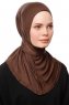 Zeliha - Bruin Praktisch Viscose Hijab