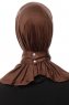 Zeliha - Bruin Praktisch Viscose Hijab