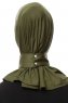 Zeliha - Khaki Praktisch Viscose Hijab