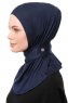 Zeliha - Marineblauw Praktisch Viscose Hijab