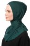 Zeliha - Donkergroen Praktisch Viscose Hijab