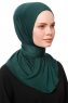 Zeliha - Donkergroen Praktisch Viscose Hijab