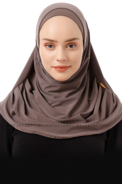 Esma - Donker Taupe Amira Hijab - Firdevs
