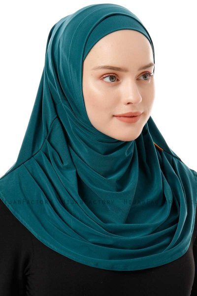 Esma - Donkergroen Amira Hijab - Firdevs