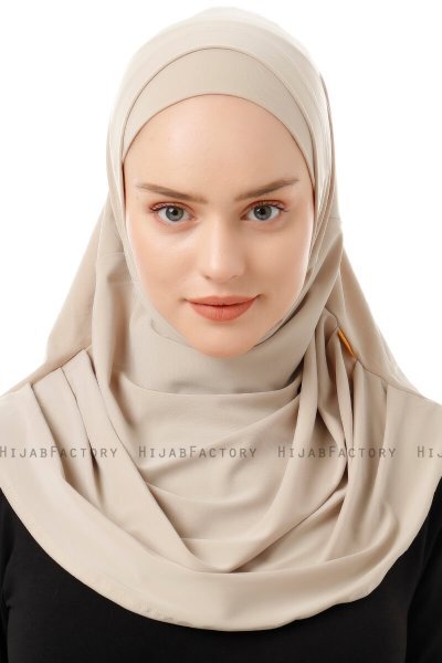 Esma - Licht Beige Amira Hijab - Firdevs