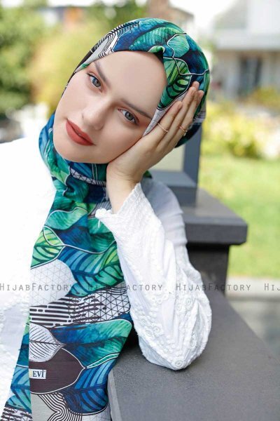 Kader - Groen Gevormde Hijab - Sal Evi
