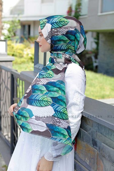 Kader - Groen Gevormde Hijab - Sal Evi