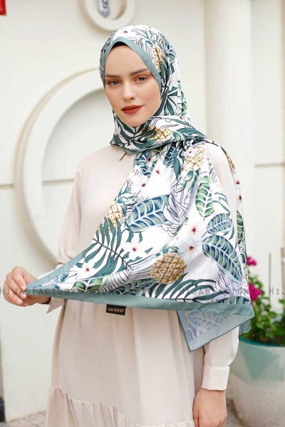 Hijab Twill Met Ananaspatroon - Sal Evi