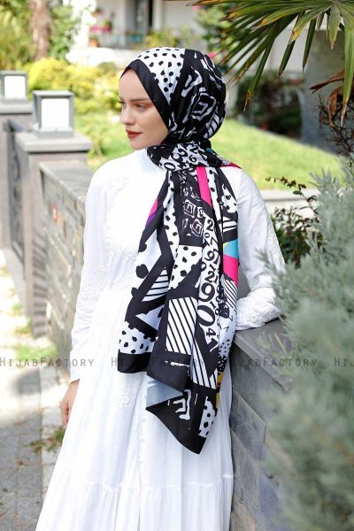 Hijab Twill Met Memphispatroon - Sal Evi