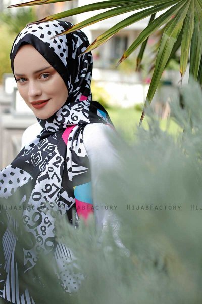 Hijab Twill Met Memphispatroon - Sal Evi