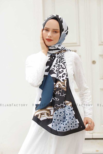 Hijab Twill Met Kettingpatroon - Sal Evi