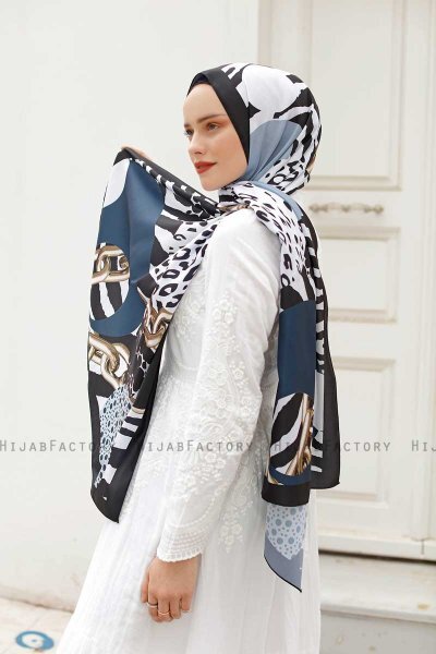 Hijab Twill Met Kettingpatroon - Sal Evi