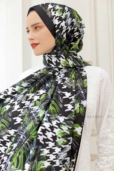 Hijab Twill Met Woudpatroon - Sal Evi