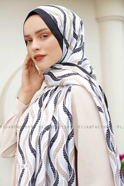 Hijab Twill Met Golvenpatroon - Sal Evi