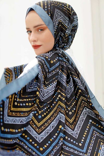 Hijab Twill Met Ethnicpatroon - Sal Evi