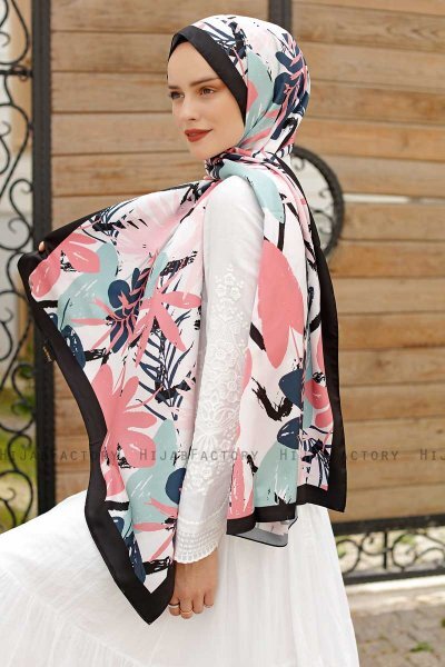 Hijab Twill Met Gardenpatroon - Sal Evi