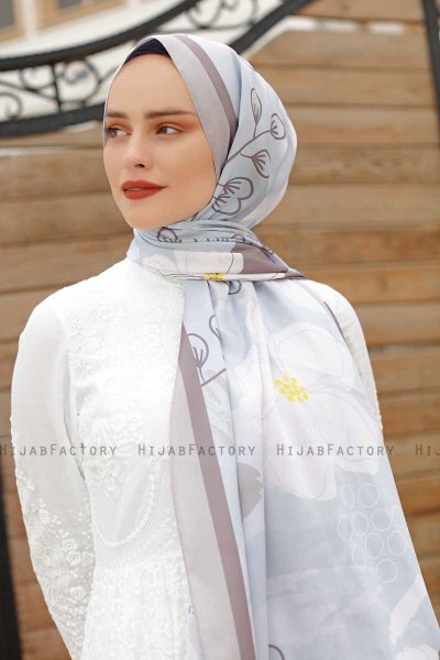Hijab Twill Met Daisypatroon - Sal Evi