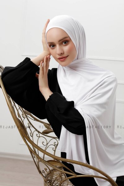 Sibel - Wit Jersey Hijab