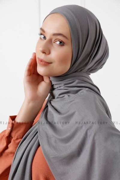 Sibel - Anthracite Jersey Hijab