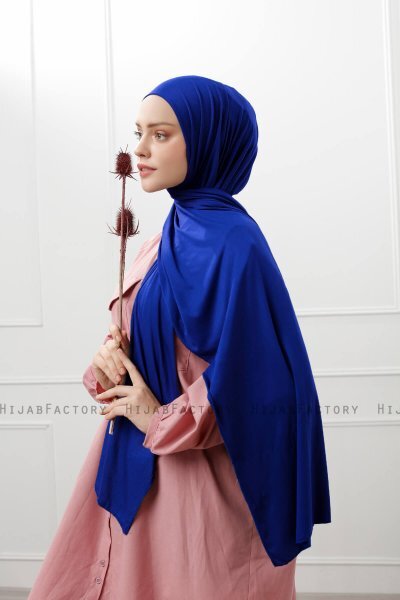 Sibel - Blauw Jersey Hijab