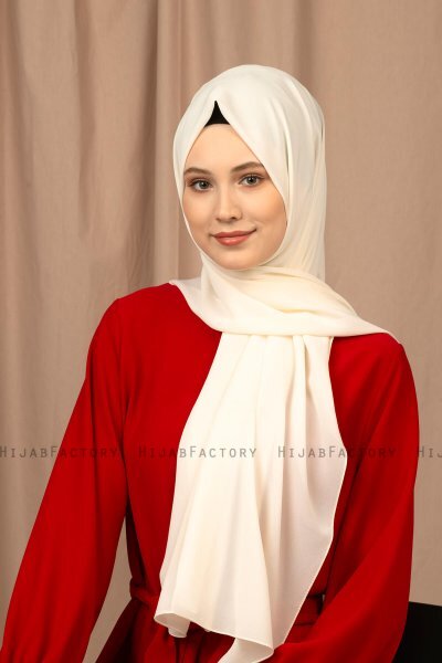 Yildiz - Creme Crepe Chiffon Hijab