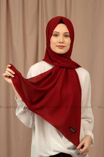 Yildiz - Bordeaux Crepe Chiffon Hijab