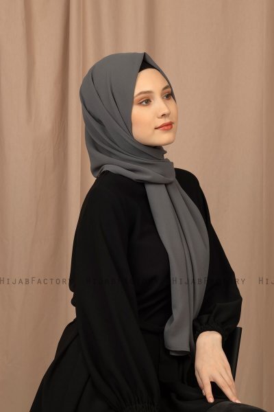 Yildiz - Grijs Crepe Chiffon Hijab