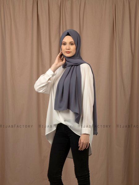 Yildiz - Anthracite Crepe Chiffon Hijab