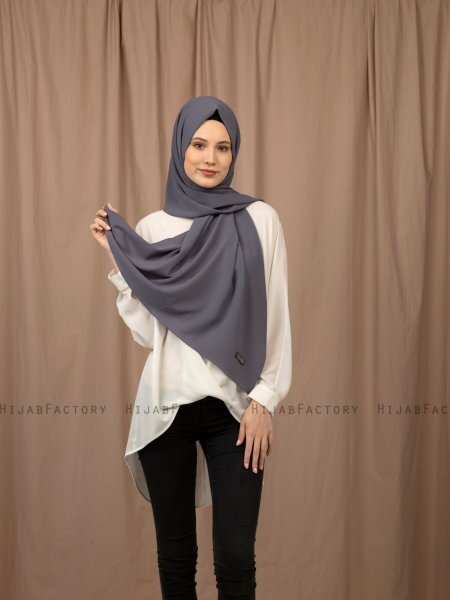 Yildiz - Anthracite Crepe Chiffon Hijab