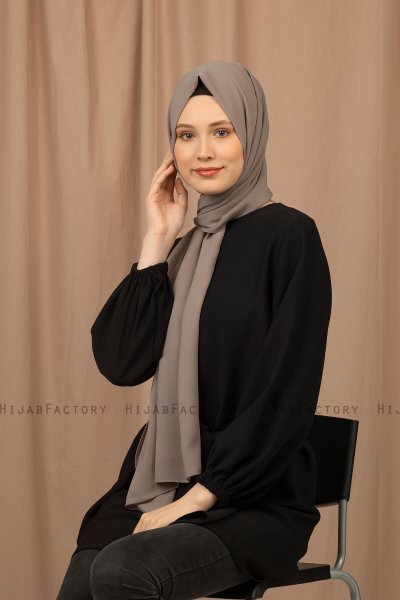 Yildiz - Donker Sand Crepe Chiffon Hijab