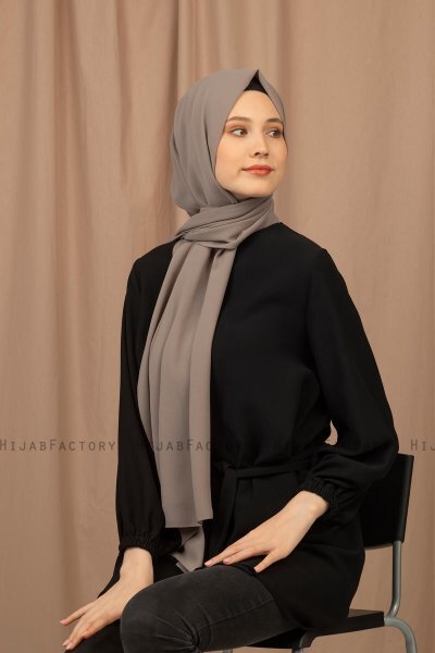 Yildiz - Donker Sand Crepe Chiffon Hijab