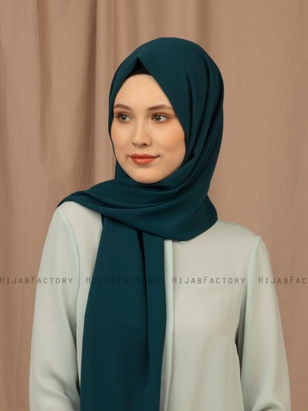 Yildiz - Donkergroen Crepe Chiffon Hijab