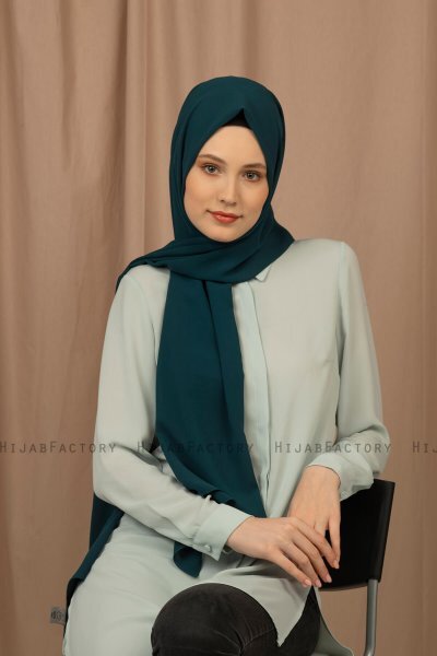 Yildiz - Donkergroen Crepe Chiffon Hijab