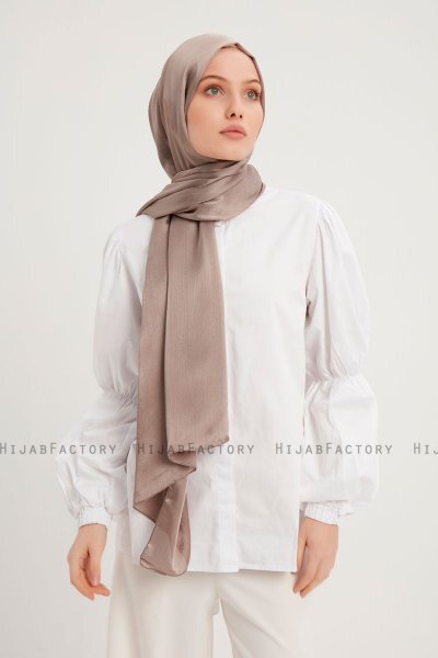 Berrak - Taupe Janjanli Hijab