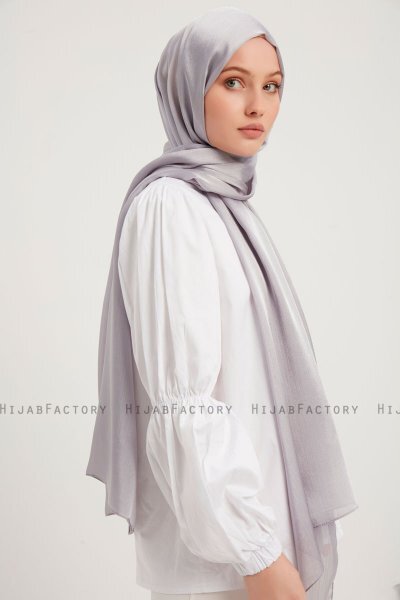 Berrak - Lichtgrijs Janjanli Hijab
