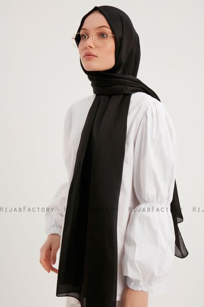Berrak - Zwart Janjanli Hijab