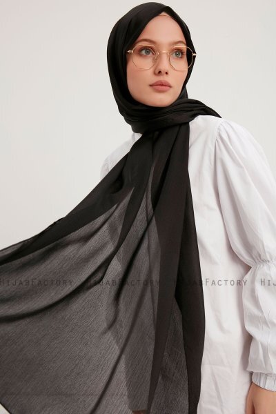 Berrak - Zwart Janjanli Hijab