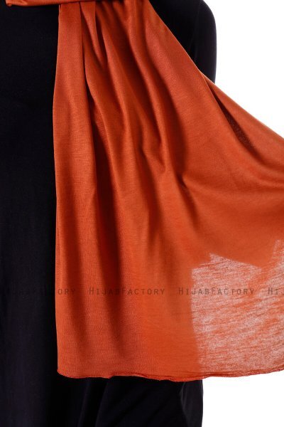 Seda - Baksteenrood Jersey Hijab - Ecardin