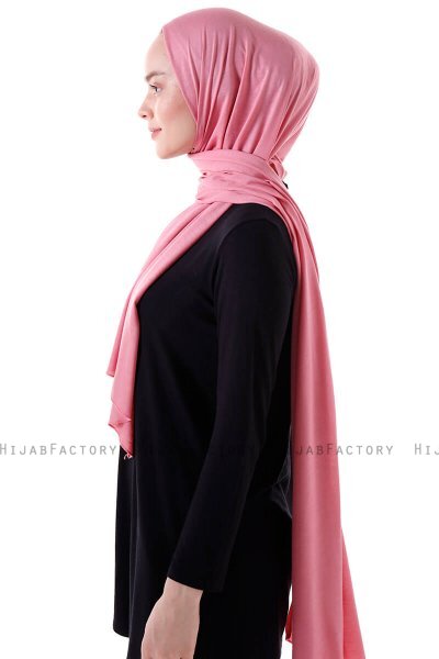 Seda - Donker Roze Jersey Hijab - Ecardin