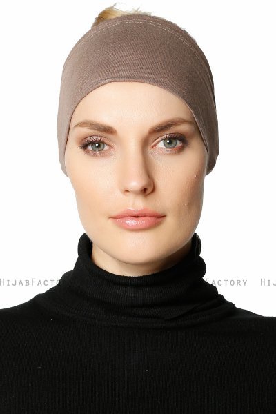 Cemre - Donker Taupe Bandana Onderkapje