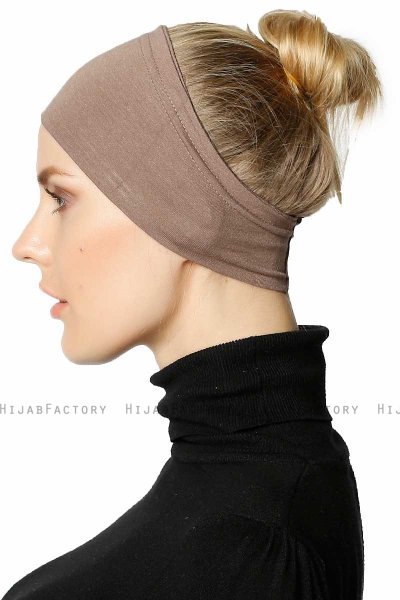 Cemre - Donker Taupe Bandana Onderkapje