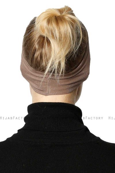 Cemre - Donker Taupe Bandana Onderkapje