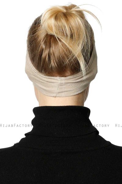 Cemre - Licht Taupe Bandana Onderkapje