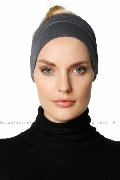 Cemre - Donker Grijs Bandana Onderkapje